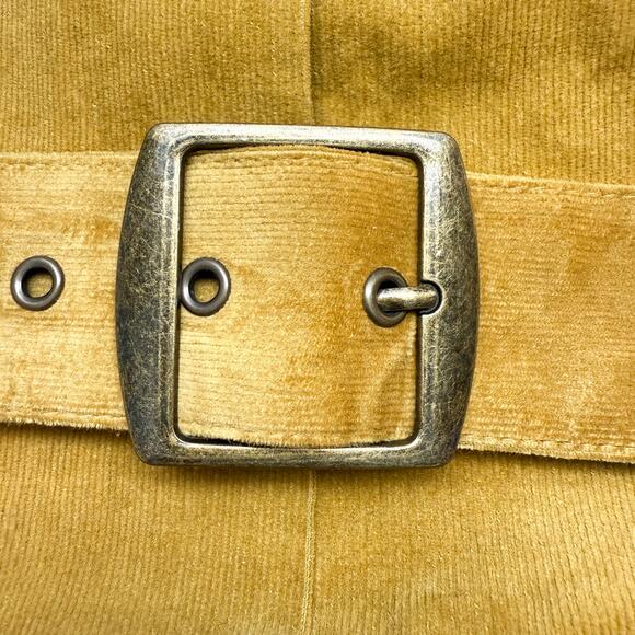 Voodoo Vixen Corduroy A-Line Button Front Dress Mustard NWT Size 3X US 16/18 - Picture 11 of 15